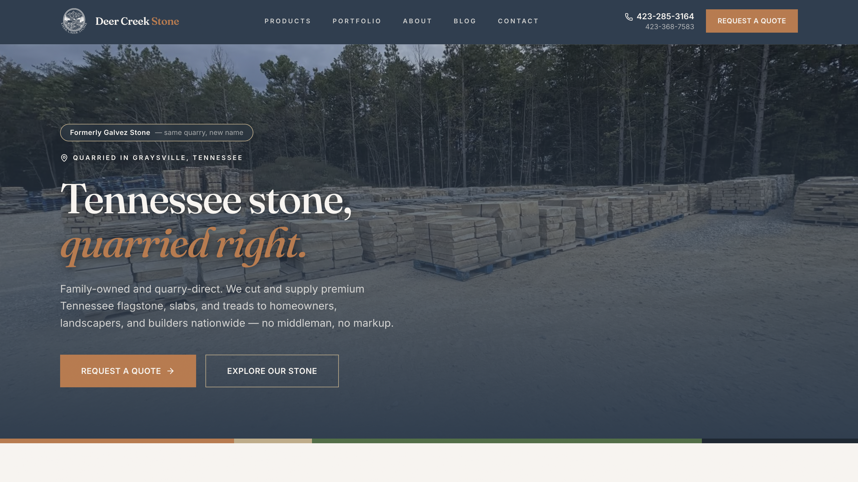 Deer Creek Stone website — Graysville, TN
