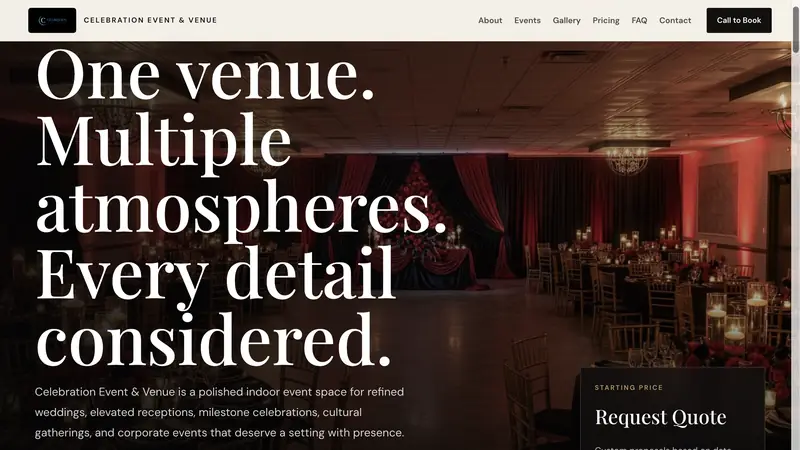Celebration Event & Venue homepage